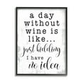 thumbnail image 1 of Stupell Home Décor Industries a Day without Wine Happy Hour Drinking Phrase 16 x 20 Designed by Daphne Polselli, 1 of 8