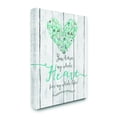 thumbnail image 1 of Stupell Home Décor My Whole Heart Blue Green Wood Textured Word Design Canvas Wall Art by Jo Moulton, 1 of 2