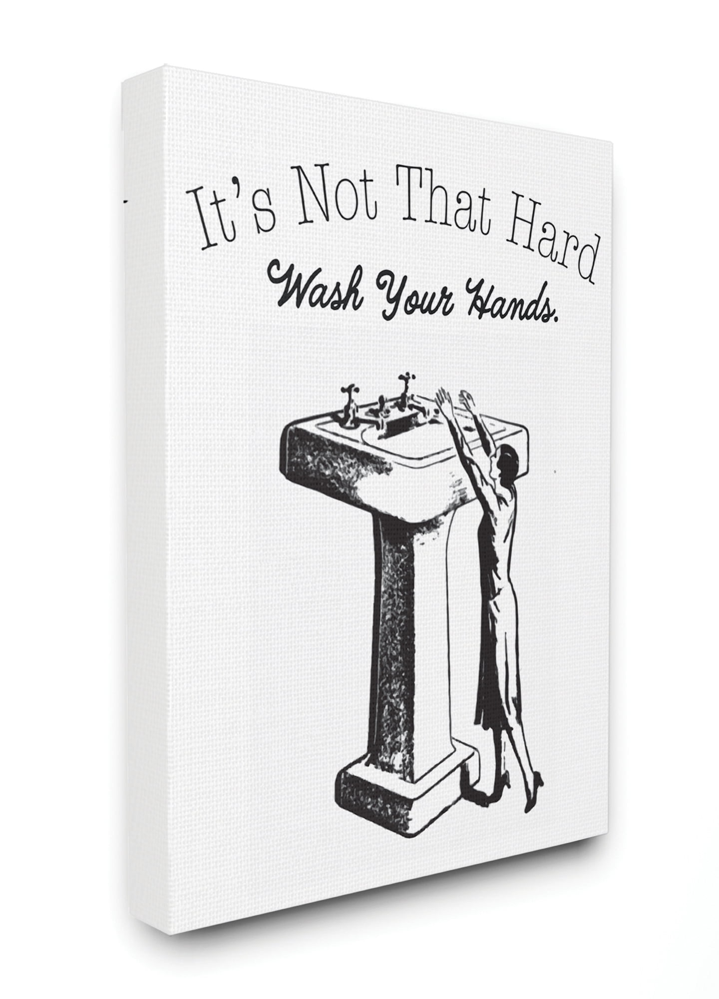 Stupell Home Décor Not that Hard Bathroom Funny Word Design Canvas Wall Art by the Saturday Evening Post
