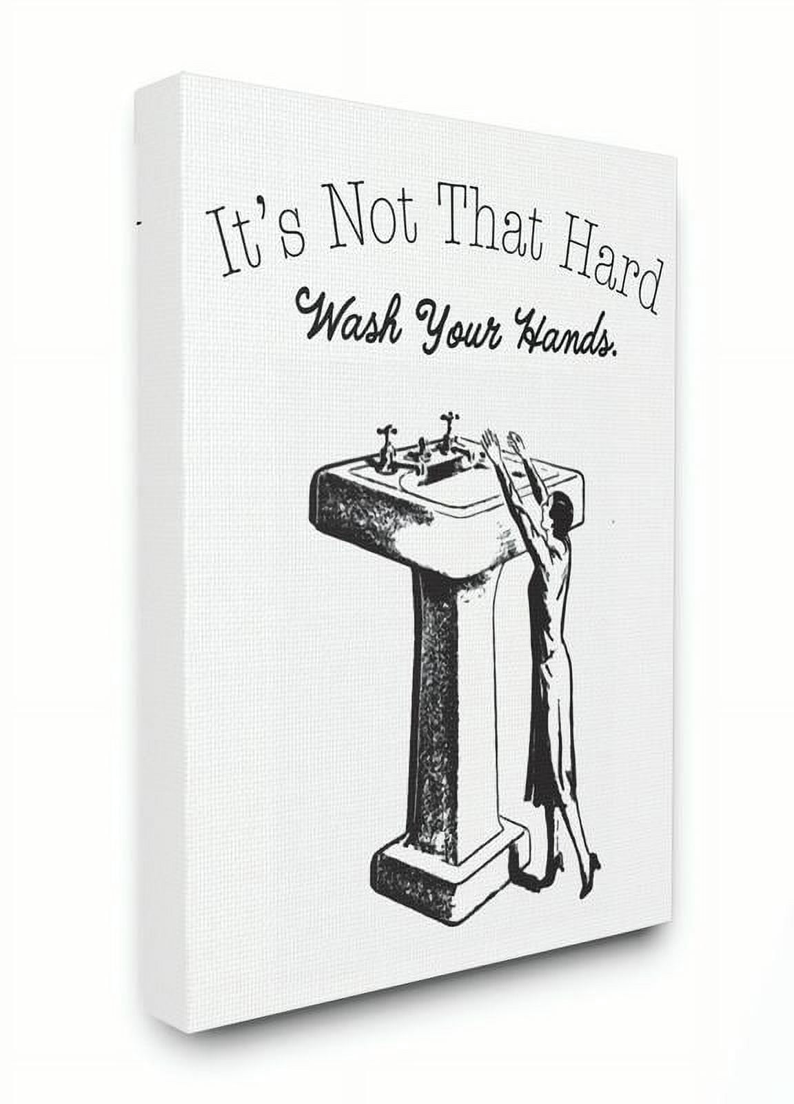 Stupell Home Décor Not that Hard Bathroom Funny Word Design Canvas Wall Art by the Saturday Evening Post