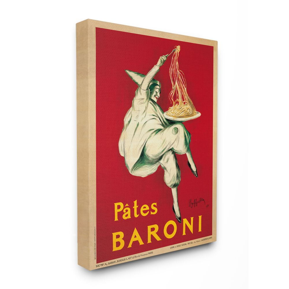 Stupell Home Décor Pates Baroni Vintage Poster Food Design Canvas Wall Art  by Marcello Dudovich 