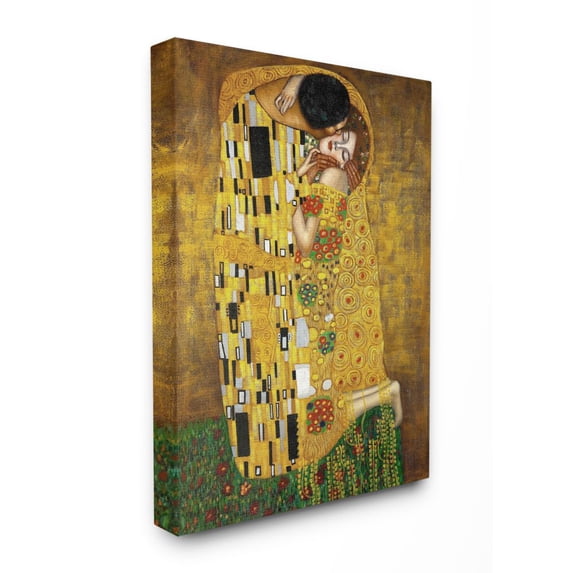Stupell Home Décor Patterned Gold Green Classic Figure Painting Canvas Wall Art by Gustav Klimt