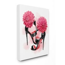 Stupell Home Décor Pink High Heel Glam Fashion Flower Painting Canvas Wall Art by Ziwei Li
