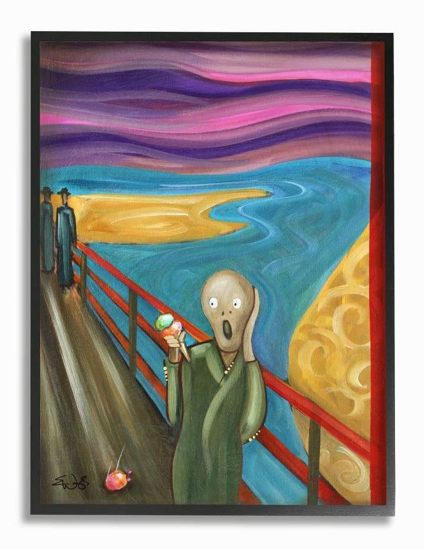 Stupell Industries Ice Scream Modern Parody Painting Framed Wall Art by Eric Waugh