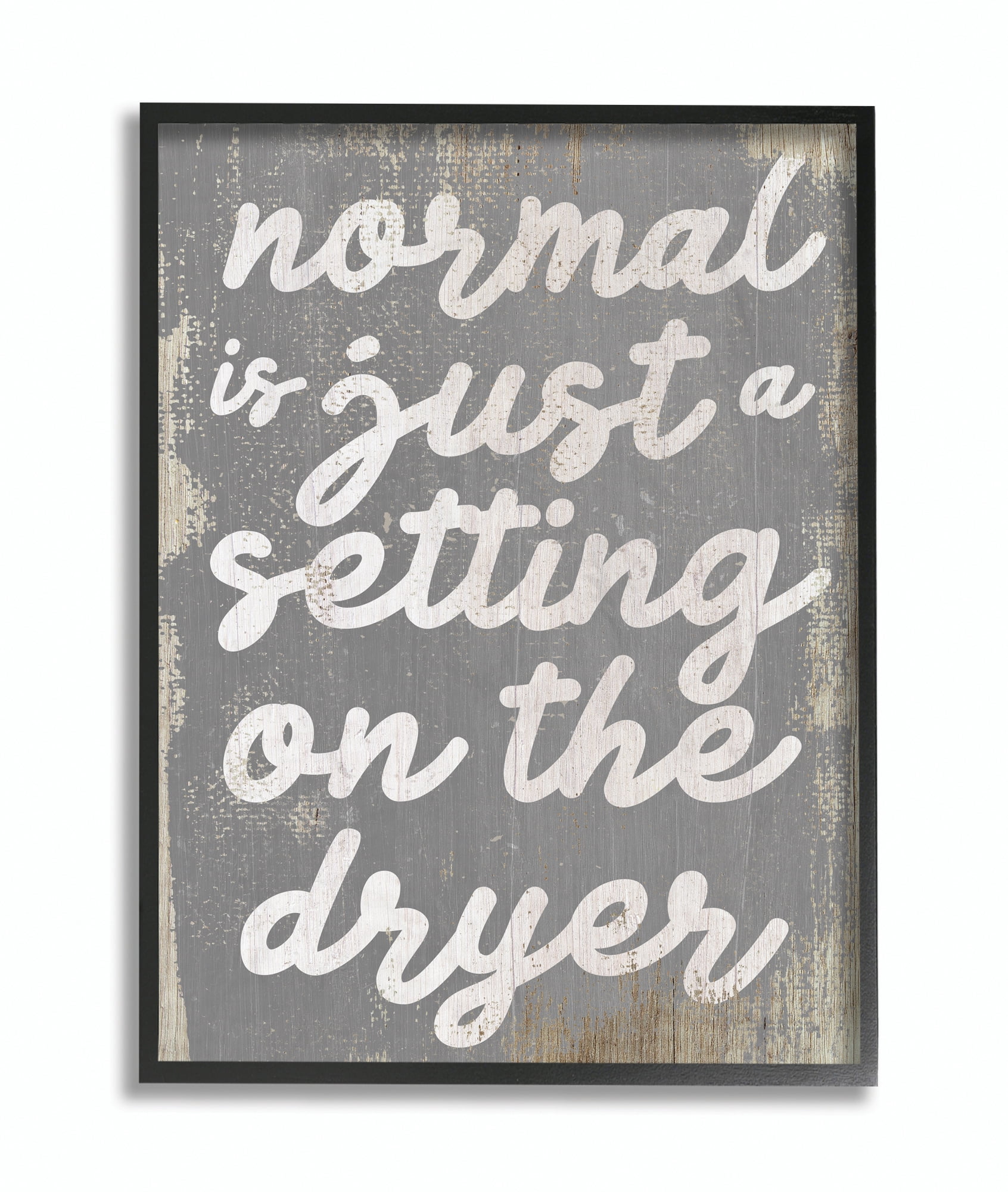 Stupell Industries Normal Setting Funny Family Laundry Bathroom Word Design Framed Wall Art by Daphne Polselli