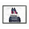 thumbnail image 1 of The Stupell Home Decor Collection Glam Fashion Book Set BW Stud Pump Heels Oversized Framed Giclee Texturized Art, 1 of 5