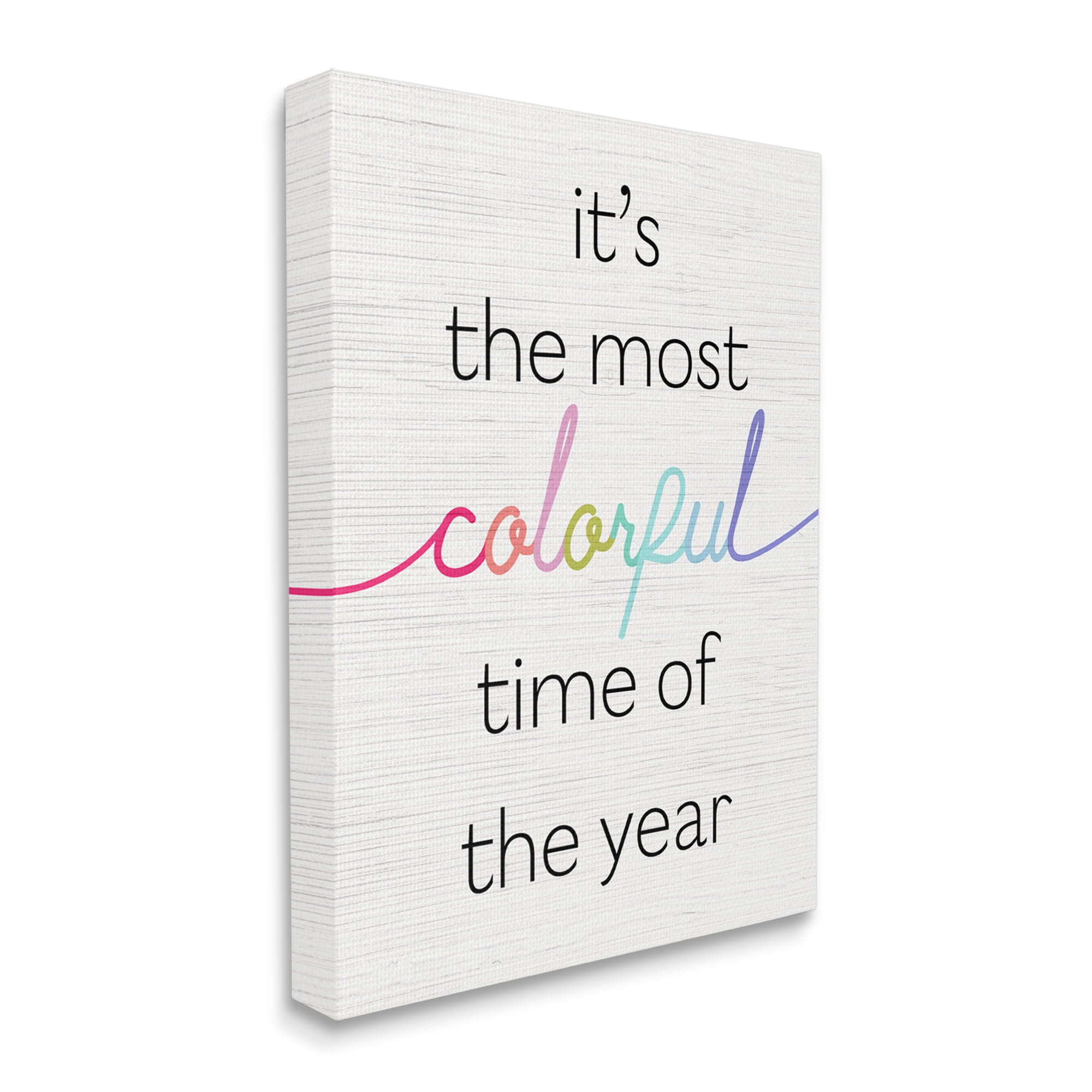 Stupell Industries Most Colorful Time Whimsical Winter Holiday Canvas Design by Daphne Polselli