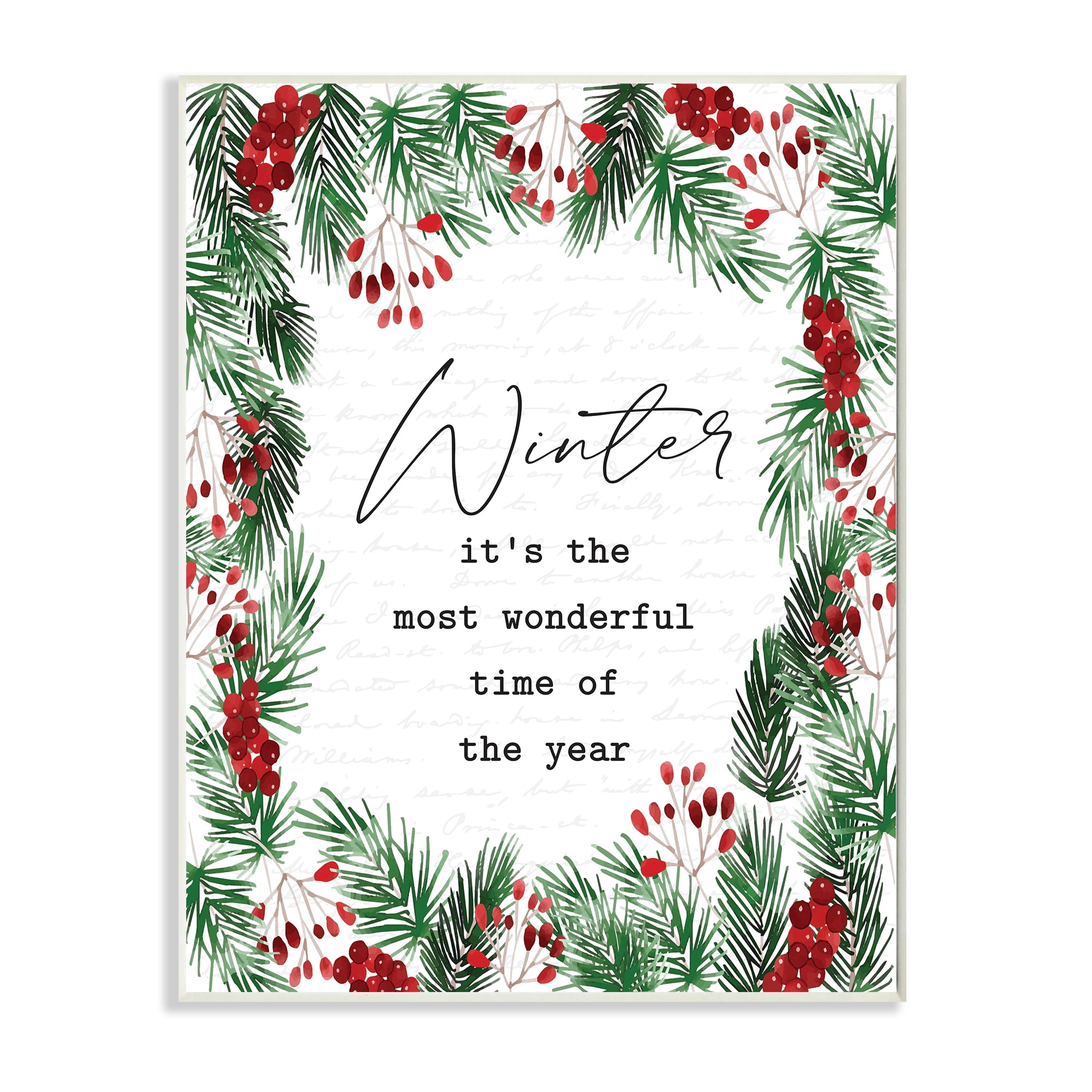Stupell Home Décor Printed Holiday Canvas Art Print by Lettered and Lined