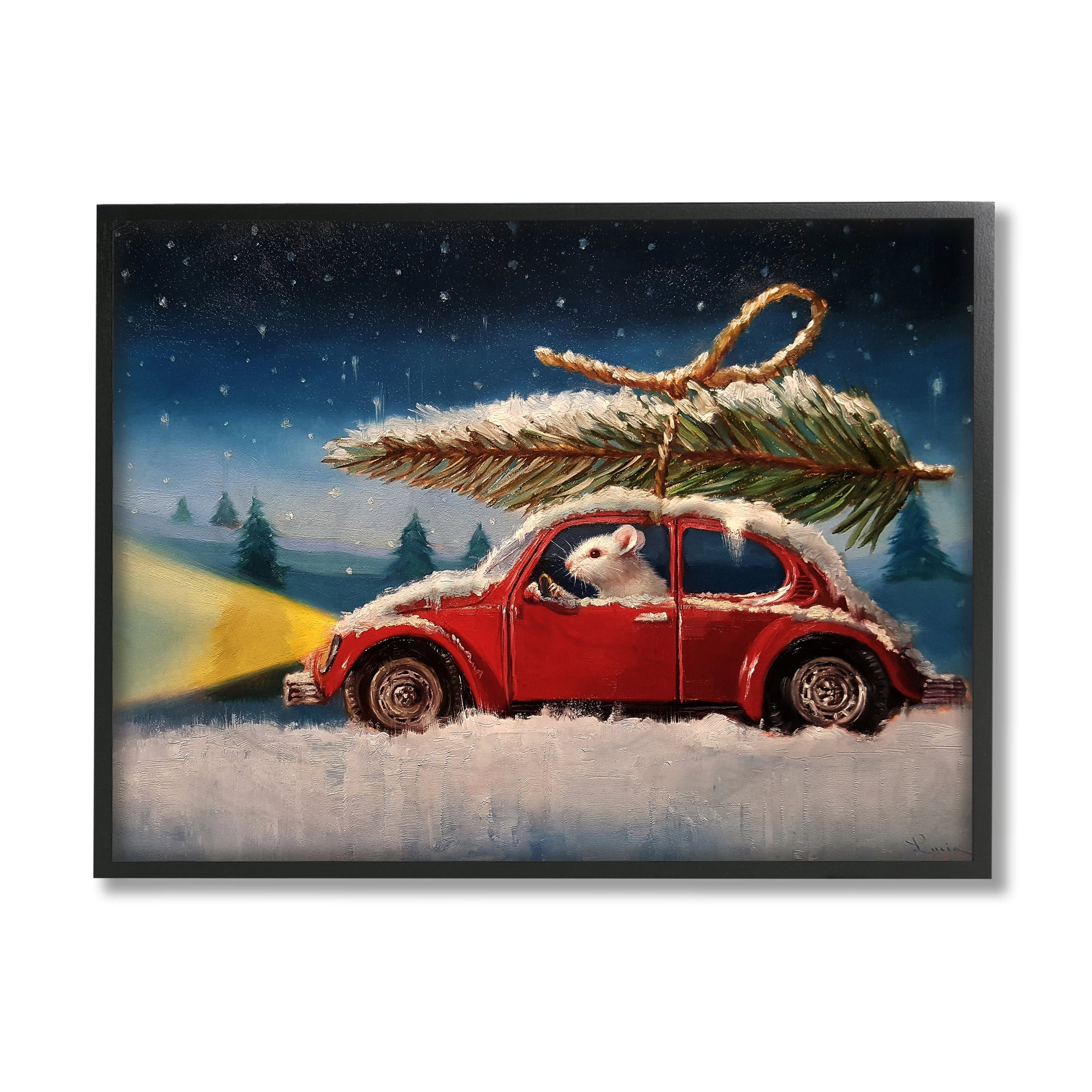 Stupell Home Décor Printed Holiday Framed Canvas Art Print by Lucia Heffernan