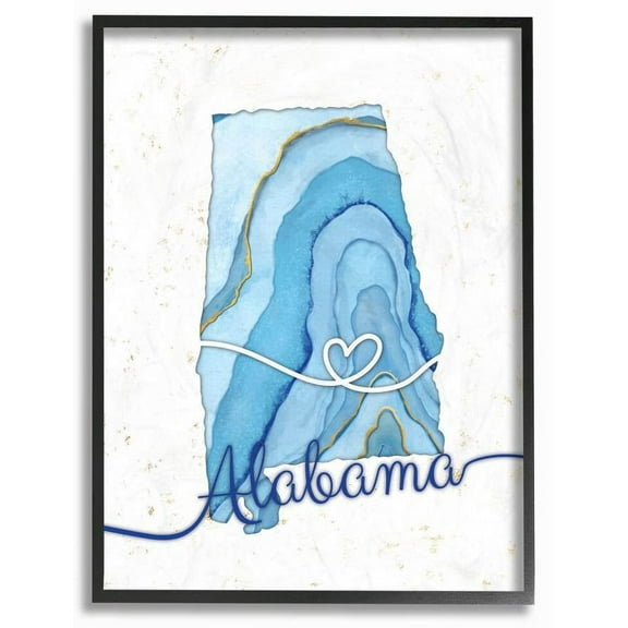 Stupell Home Décor Printed Map Framed Art Print, by Jason Brueck