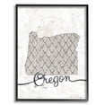 thumbnail image 1 of Stupell Industries Oregon Patterned Grey US State Design Framed Wall Art by Ziwei Li, 1 of 5