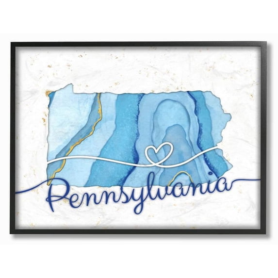 Stupell Home Décor Printed Map Framed Art Print, by Jason Brueck