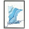 thumbnail image 1 of Stupell Industries Minnesota Agate Blue US State Design Framed Wall Art by Ziwei Li, 1 of 5