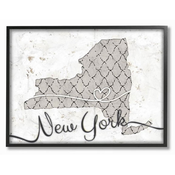 Stupell Home Décor Printed Map Framed Art Print, by Jason Brueck