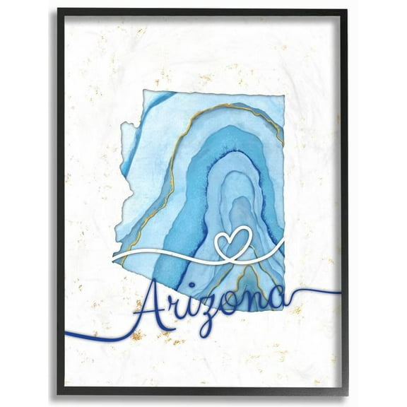 Stupell Home Décor Printed Map Framed Art Print, by Jason Brueck