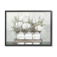 Stupell Industries Garden Rules on Floral Pattern Wall Plaque Art By Lil' Rue 7 x 17 in the Wall