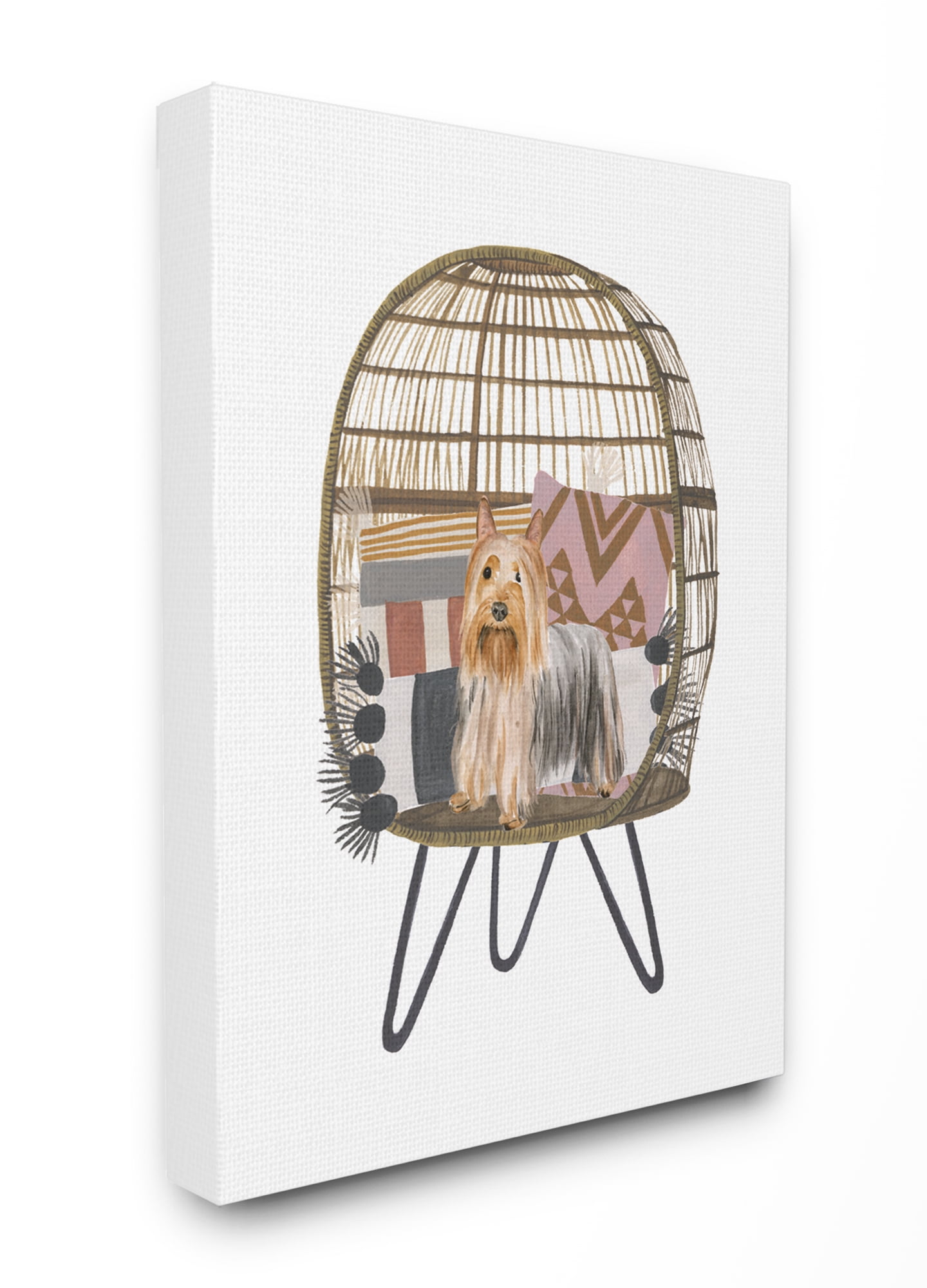 Stupell Home Décor Puppy Dog Chair Pet Painting Canvas Wall Art by Melissa Wang