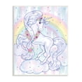 thumbnail image 1 of Stupell Home Décor Purple Unicorn Floral Mane Clouds Under Rainbow, 13 x 19, Designed by Maureen Grigs, 1 of 6