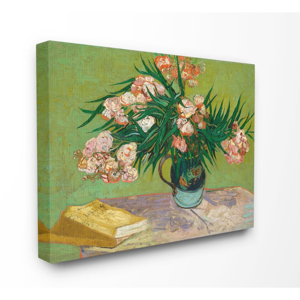 Stupell Home Décor Reading Table Pink Green Classical Painting Canvas Wall Art by Vincent Van Gogh