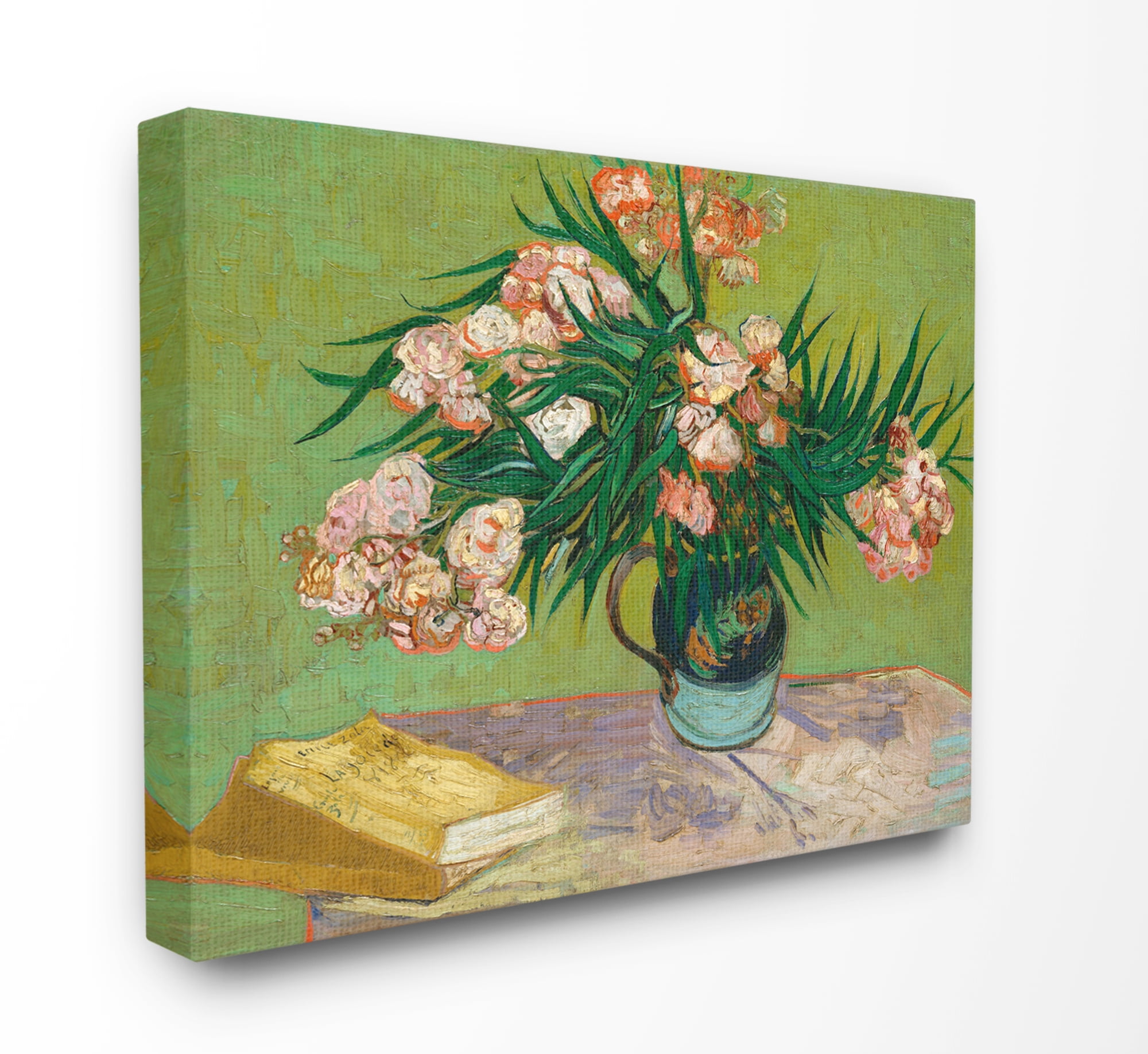 Stupell Home Décor Reading Table Pink Green Classical Painting Canvas Wall Art by Vincent Van Gogh