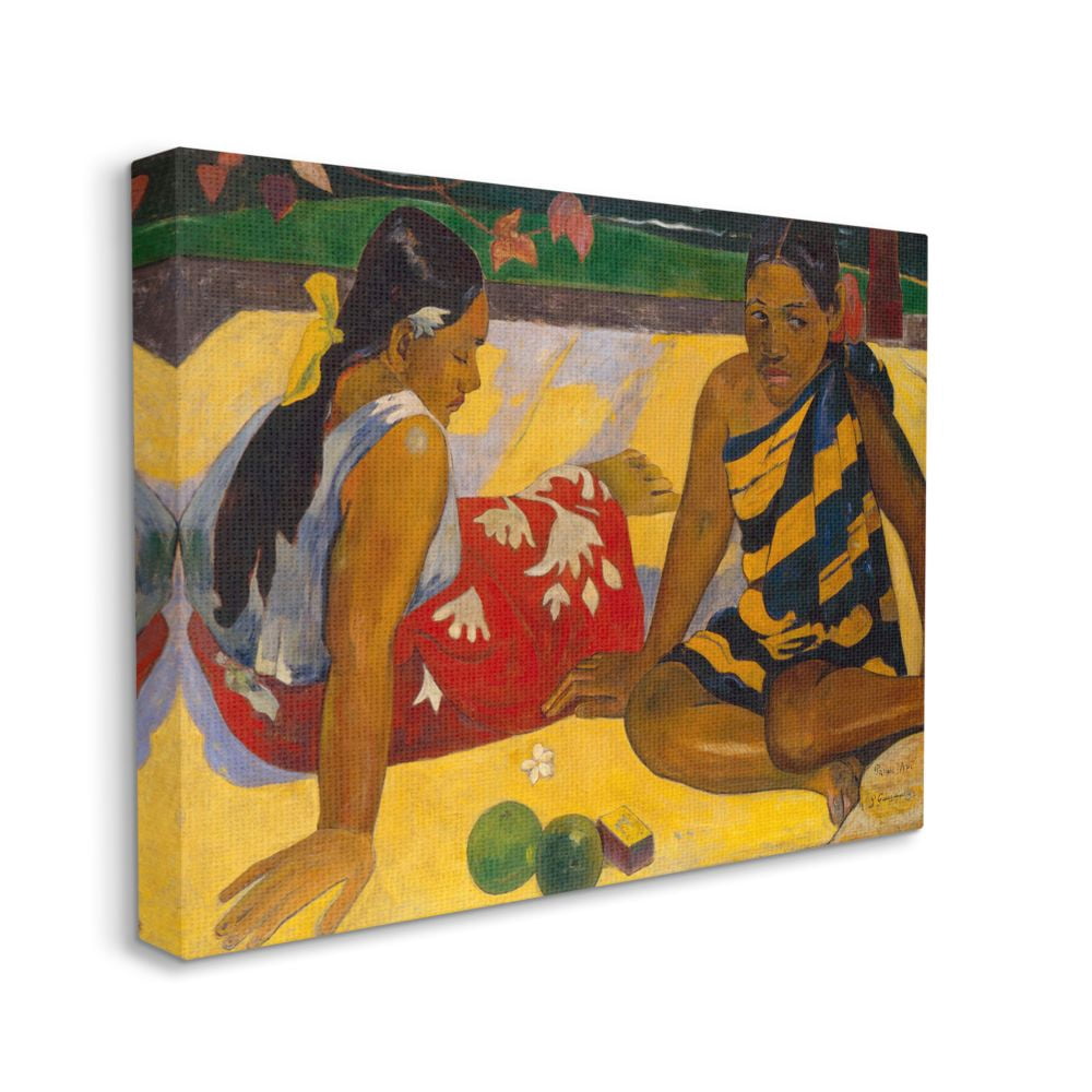 Stupell Home Décor Resting Portraits Native Figures Classic Painting Canvas Wall Art by Paul Gauguin