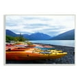 thumbnail image 1 of Stupell Home Décor Row of Kayaks Mountain Peak Lake Landscape, 13 x 19, Designed by Kali Wilson, 1 of 6