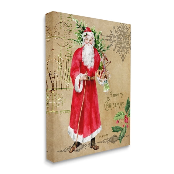 Stupell Home Décor Santa Claus Printed Holiday Canvas Art Print by Melissa Hyatt LLC
