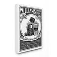 thumbnail image 1 of Stupell Home Décor Shaving Advertisement Vintage Black And White Design Canvas Wall Art by the Saturday Evening Post, 1 of 6
