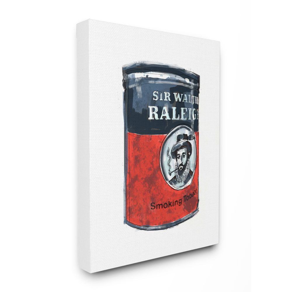 Stupell Industries Smoking Tobacco Painted Can Design Canvas Wall Art by Karen Dreyfus