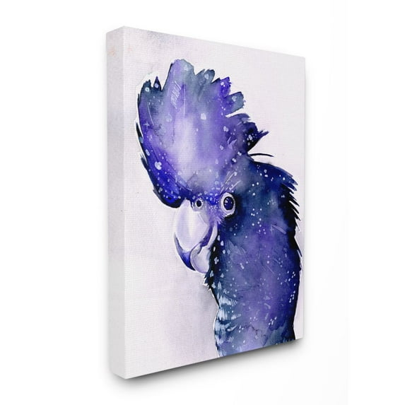 Stupell Home Décor Space Bird Watercolor Purple Animal Painting Canvas Wall Art by Jennifer Paxton Parker