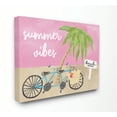 thumbnail image 1 of Stupell Home Décor Summer Vibes Bike Pink Green Beach Ocean Design Canvas Wall Art by Cindy Willingham, 1 of 1