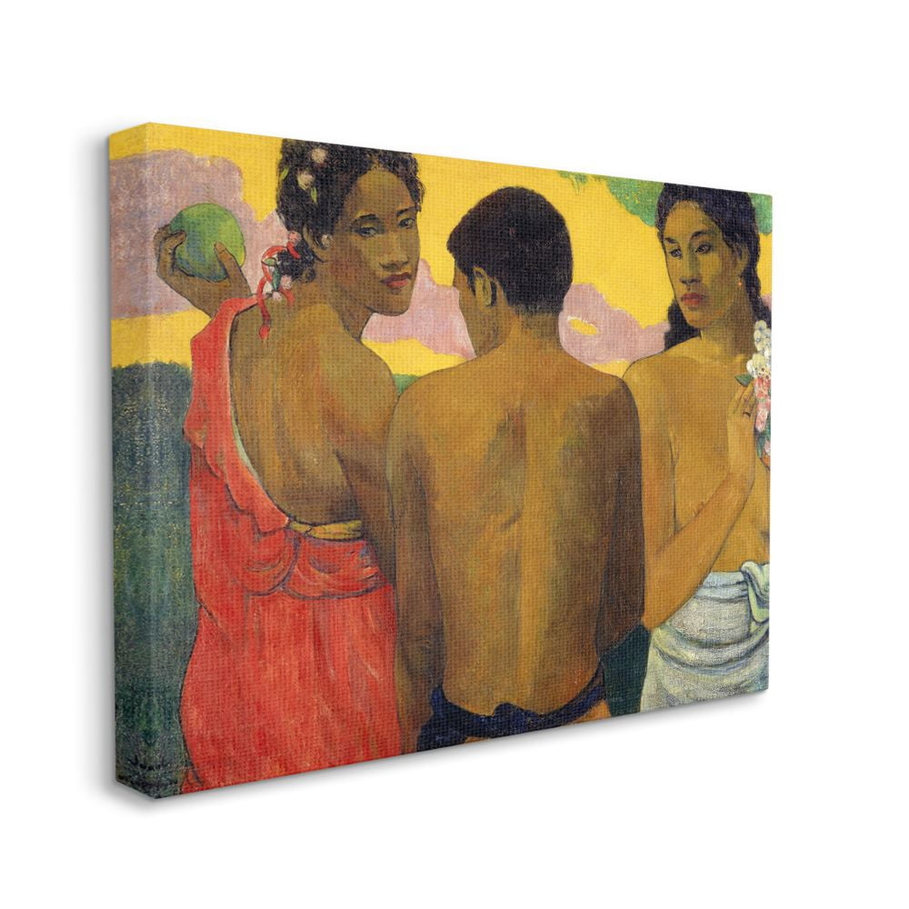 Stupell Home Décor Sunset Portraits Native Figures Classic Painting Canvas Wall Art by Paul Gauguin