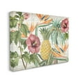 thumbnail image 1 of Stupell Home Décor Tropical Flower Pineapple Wood Texture Design Canvas Wall Art by Kim Allen, 1 of 6