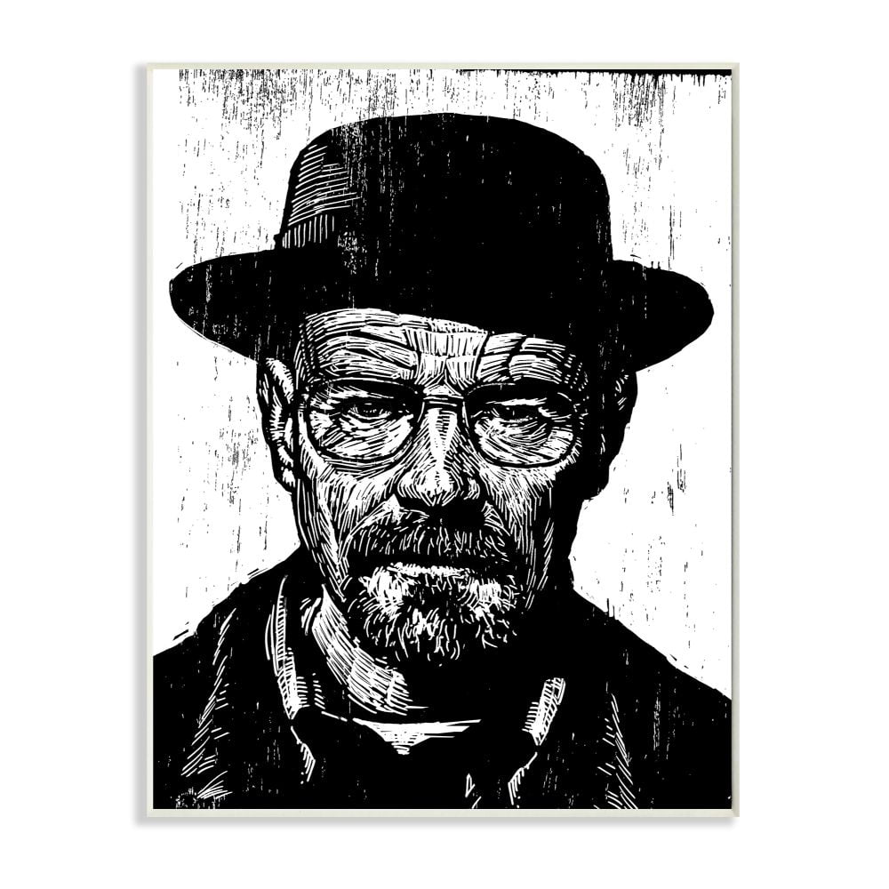Stupell Home Décor Walter White Heisenberg Breaking Bad Famous People Portrait Wall Plaque by Neil Shigley