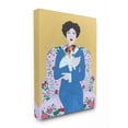 thumbnail image 1 of Stupell Home Décor Woman and Dog On Armchair Yellow Blue Animal Painting Canvas Wall Art by Sally B, 1 of 6