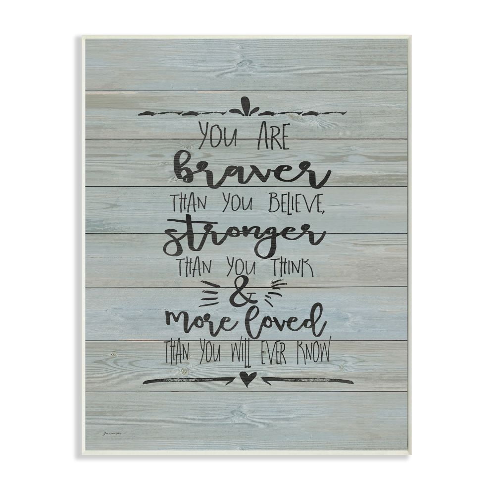 Gray and Black Wooden Inspirational Wall Plaque, 13" x 19"