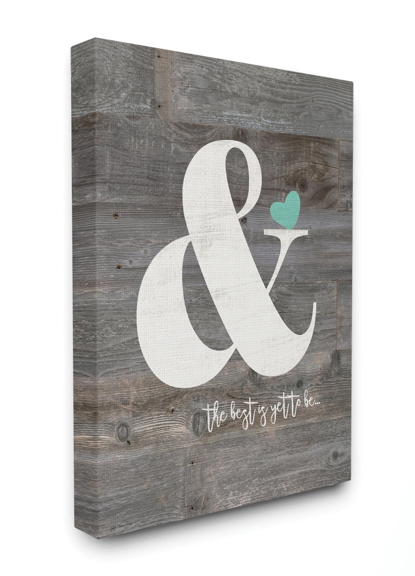 Stupell Home Décor and the Best Wood Textured Family Word Design Canvas Wall Art by Jo Moulton