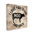thumbnail image 1 of Stupell Home Décor the Moo and Back Funny Cow Farm Wood Texture Word Design Canvas Wall Art by Milli Villa, 1 of 5