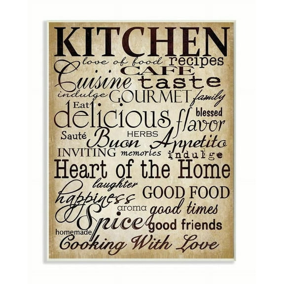 Stupell Home Dcor Cuisine Traditional MDF Wall Plaques