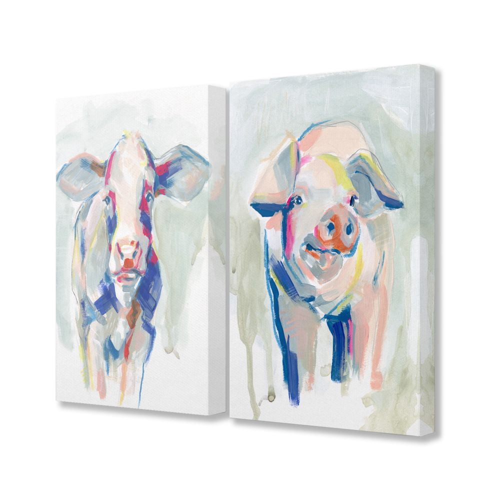 Stupell Home Decor Canvas Art Prints, 17" x 4", Set of 2