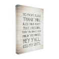 thumbnail image 1 of The Stupell Home Decor Collection Grey and White Southern Sayings Hey Y'all I Reckon Kiss My Grits Typography XXL Stretched Canvas Wall Art, 30 x 1.5 x 40, 1 of 3