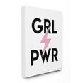 thumbnail image 1 of The Stupell Home Decor Collection lulusimonSTUDIO Black White and Pink GRL PWR Girl Power Typography with Lightning Bolt Stretched Canvas Wall Art, 16 x 1.5 x 20, 1 of 6