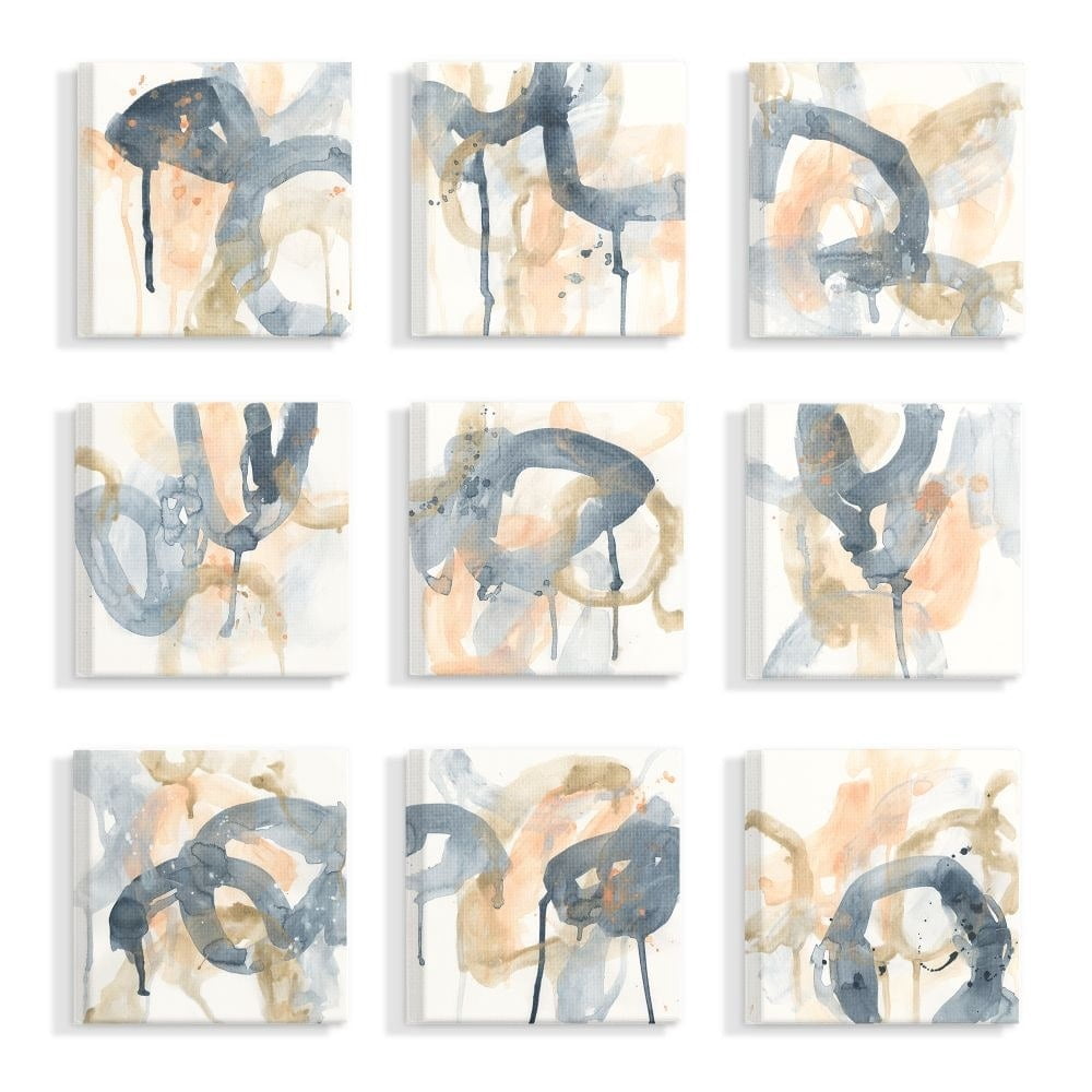 Stupell Home Decor Framed Canvas Art Prints, 13" x 18", Set of 9