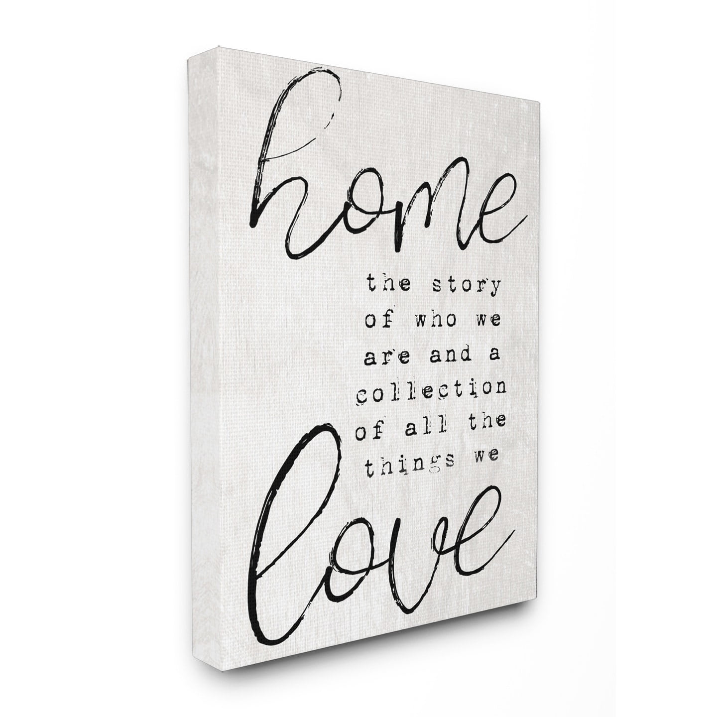 Stupell Home and Love - Story of Who We Are Stretched Canvas Wall Art 24 x 30