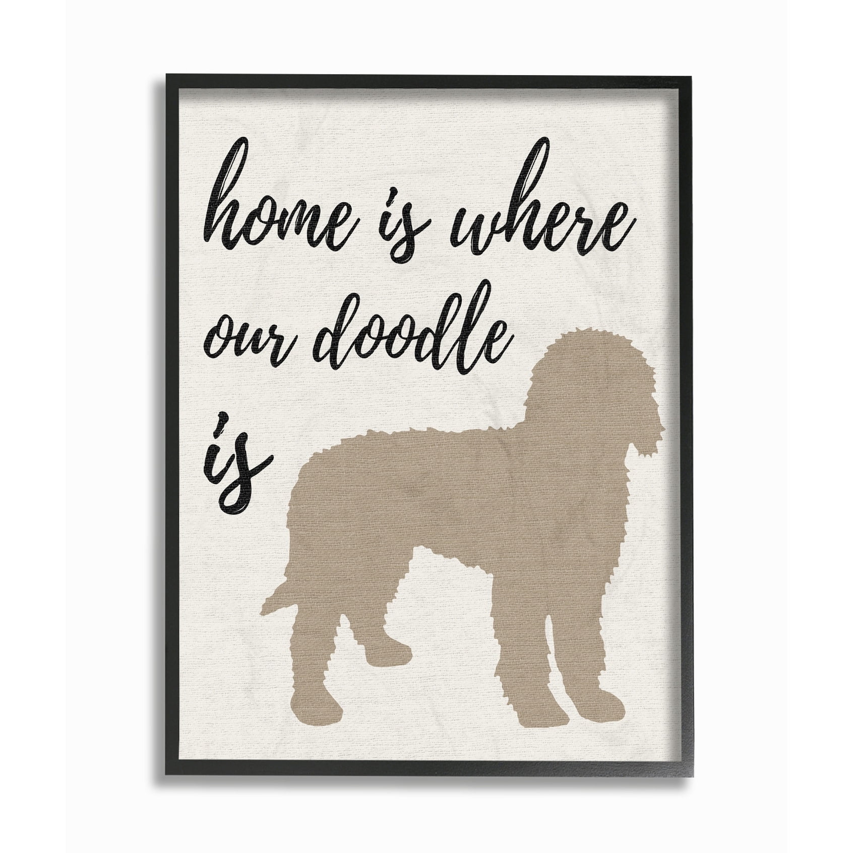 Stupell Home is Where Our Golden Doodle Is Framed Giclee Texture Art 11 x 14