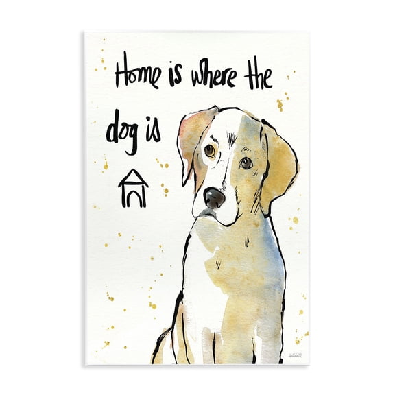 Stupell Industries French Country Home is Where the Dog Is Wall Plaque Art, 10 x 15, by Anne Tavoletti