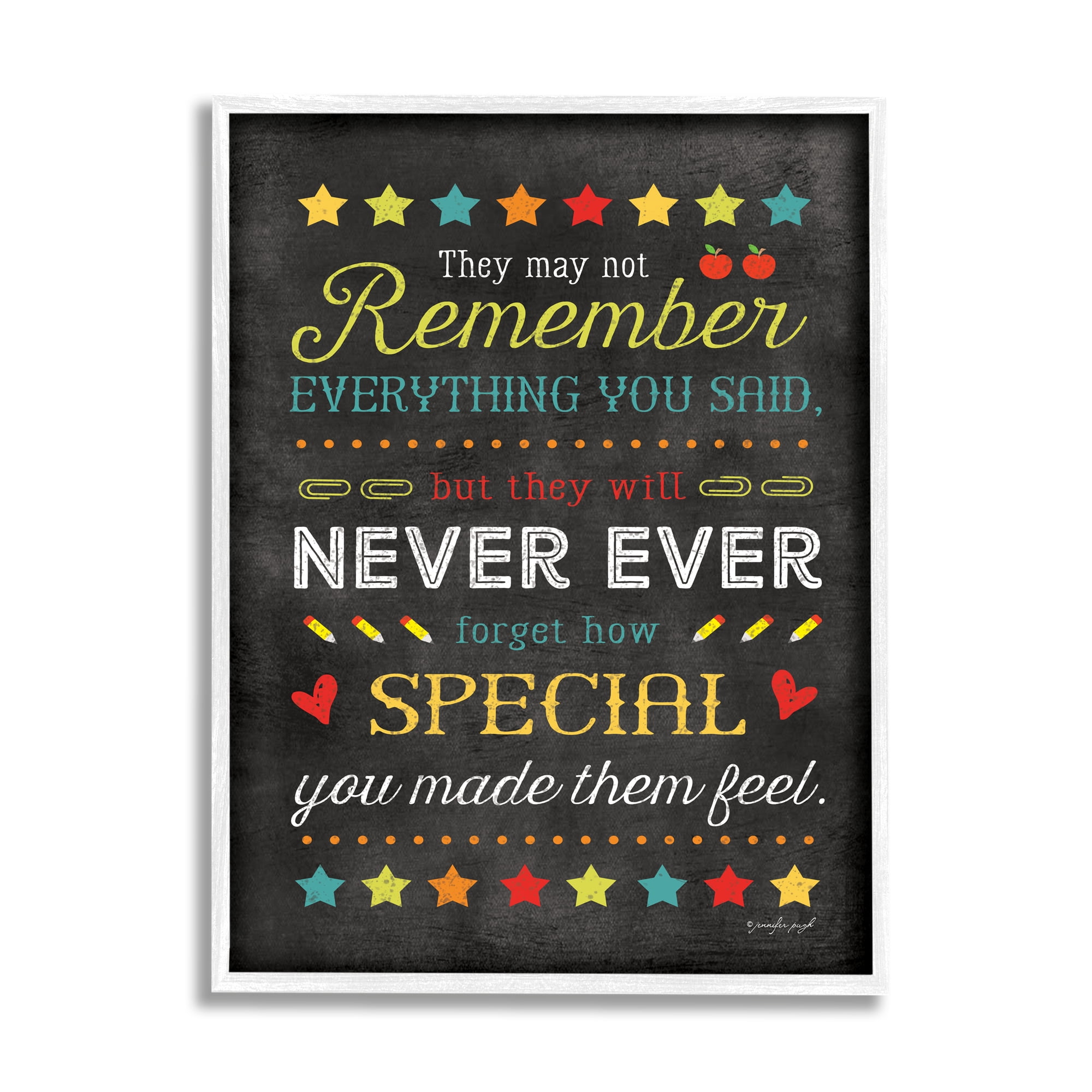 Stupell How Special You Made Them Feel Teacher Inspirational Painting White Framed Art Print Wall Art