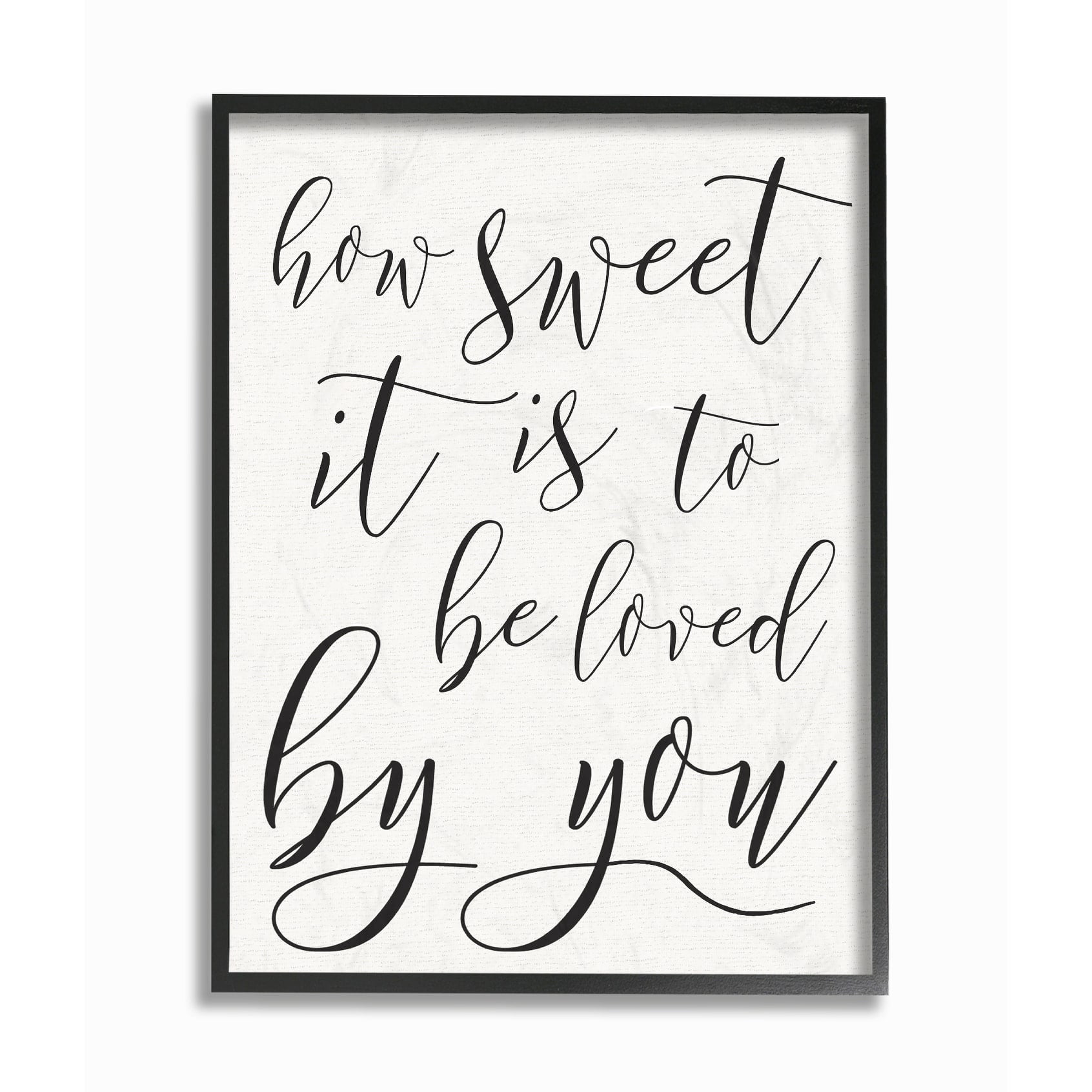 Stupell How Sweet It Is Typography Framed Giclee Texture Art 16 x 20