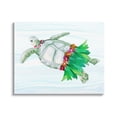 thumbnail image 1 of Stupell Hula Turtle Funny Tortoise Landscape Painting Gallery Wrapped Canvas Print Wall Art, 1 of 5