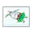 thumbnail image 1 of Stupell Hula Turtle Funny Tortoise Landscape Painting Gray Framed Art Print Wall Art, 1 of 7